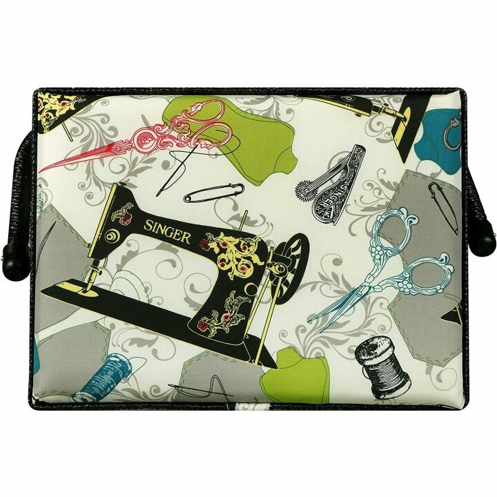 SINGER Vintage Sewing Basket with Accessories Set