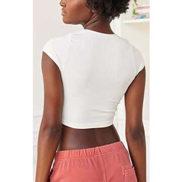 Women Basic Y2k Crop Tops Tight Round Neck Baby Tees Short Sleeve Slim Fitted T Shirts Egirl Aesthetic Clothes