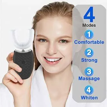 Rechargeable Ultrasonic Electric Toothbrush: Hands-Free, 360° Cleaning