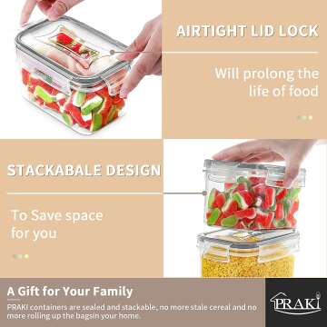 PRAKI Airtight Food Storage Containers Set of 16
