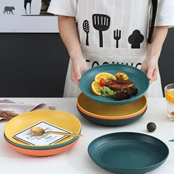 Kyraton Unbreakable Plastic Plates Set – Vibrant & Versatile
