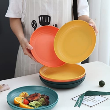 Kyraton Unbreakable Plastic Plates Set – Vibrant & Versatile