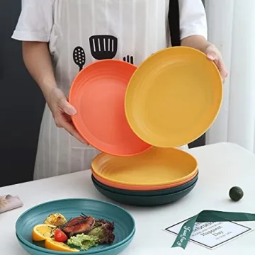 Kyraton Unbreakable Plastic Plates Set – Vibrant & Versatile