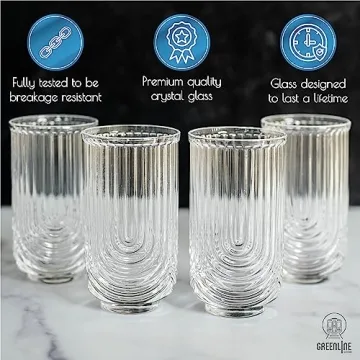 Elegant Greenline Goods Cocktail Glasses Set of 4