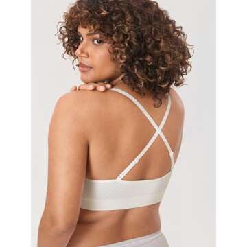 MOMANDA Women's Nursing Bras Ribbed Seamless Bralettes Support Sports Bra for Breastfeeding Wireless Maternity Sleep Iceland White Large