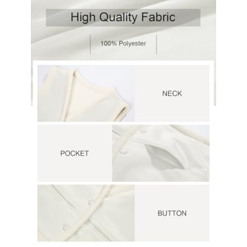 Tankaneo Womens Faux Suede Vests Sleeveless Sherpa Jackets V Neck Button Down Fleece Coats Casual Fall Winter Outerwear