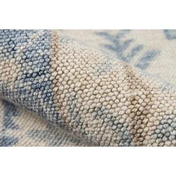 Momeni Anatolia Wool and Nylon Area Rug, 7'9" X 9'10", Blue