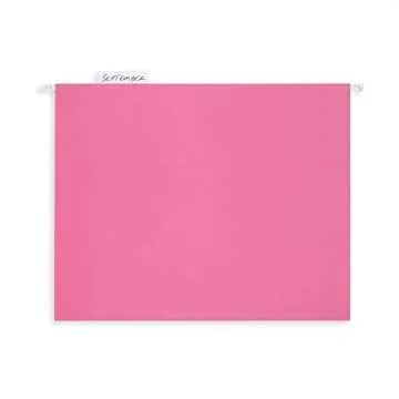 Blue Summit Supplies Hanging File Folders, 25 Reinforced Hang Folders, Designed for Home and Office Color Coded File Organization, Letter Size, Pink, 25 Pack