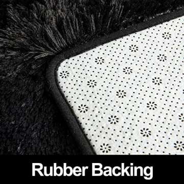 Prabia Super Soft Fluffy Shaggy Rugs 4x5.9 Feet for Living Room Bedroom, Fuzzy Plush Area Rugs for G...