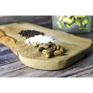 Setton Farms Naturally Seasoned Pistachio Kernels, Salt and Pepper, No Shell Pistachios, Certified Non-GMO, Gluten Free, Vegan and Kosher, 5 oz Resealable Pouch
