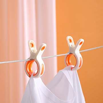 KIZZHISI Towel Clips,Beach Towel Clips for Beach Chair Pool Chair on Cruise,Silicone Plastic Clips,Keep Your Towel from Blowing Away,Fashion Bright Color (16pcs)