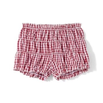 Cute Women Gingham Boxer Shorts Ruffle Bloomers