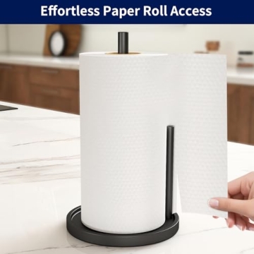 Jesginboo Paper Towel Holder Countertop - Black Kitchen Design