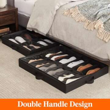 Lifewit Under Bed Shoe Storage Organizer Set of 2