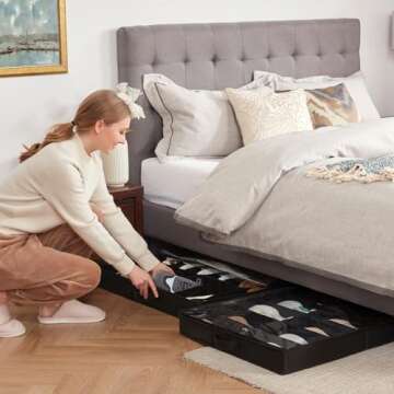 Lifewit Under Bed Shoe Storage Organizer Set of 2