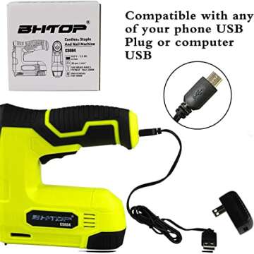 BHTOP Cordless Staple Gun for Efficient Stapling