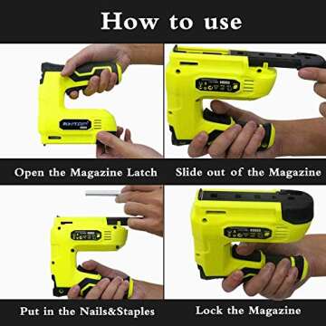 BHTOP Cordless Staple Gun for Efficient Stapling