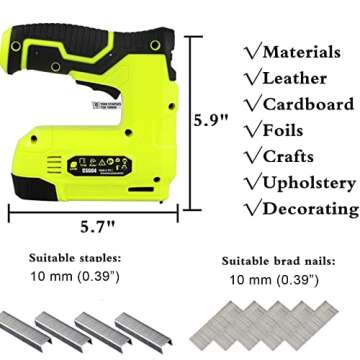 BHTOP Cordless Staple Gun for Efficient Stapling