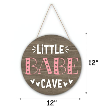 Little Baby Cave Sign Plaque Wall Decor for Nurseries