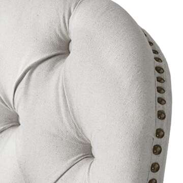 Christopher Knight Home Alfred Natural Fabric Club Chair with Ottoman, Beige, Black, 35D x 32W x 34H in