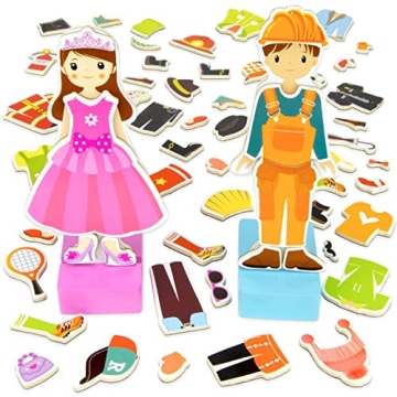 Zoey & Joey Dress-Up Playset - 65 Magnetic Pieces for Fun