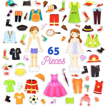 Zoey & Joey Dress-Up Playset - 65 Magnetic Pieces for Fun