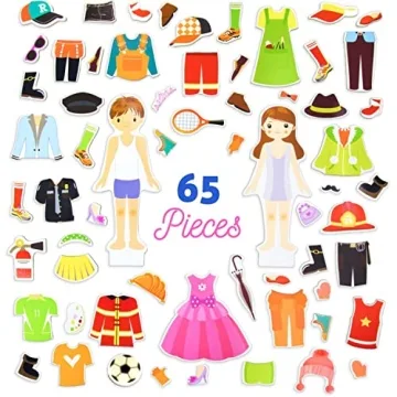 Zoey & Joey Dress-Up Playset - 65 Magnetic Pieces for Fun