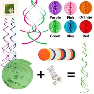 Fecedy Birthday Decorations Set - Colorful Eco-Friendly Decor