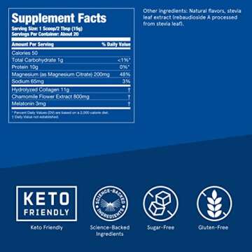 Bulletproof Vanilla Sleep Collagen Peptide Powder, 10.4 Ounces, Keto Supplement for Better Sleep and Collagen Protein for Healthy Skin, Bones and Joints