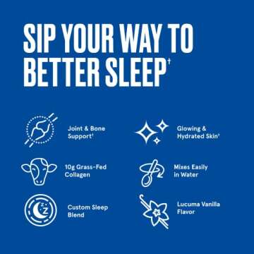 Bulletproof Vanilla Sleep Collagen Peptide Powder, 10.4 Ounces, Keto Supplement for Better Sleep and Collagen Protein for Healthy Skin, Bones and Joints