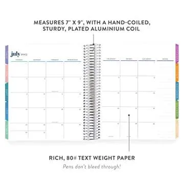 7" X 9" 12-Month Spiral Bound Life Planner (Jan 2023 - Dec 2023) - Layers Colorful Classic Cover + Colorblends Interior Pages. Vertical Weekly and Monthly Agenda by Erin Condren