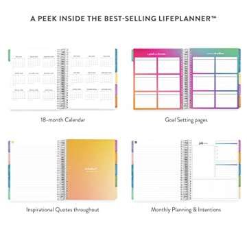 7" X 9" 12-Month Spiral Bound Life Planner (Jan 2023 - Dec 2023) - Layers Colorful Classic Cover + Colorblends Interior Pages. Vertical Weekly and Monthly Agenda by Erin Condren