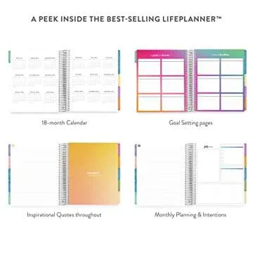 7" X 9" 12-Month Spiral Bound Life Planner (Jan 2023 - Dec 2023) - Layers Colorful Classic Cover + Colorblends Interior Pages. Vertical Weekly and Monthly Agenda by Erin Condren
