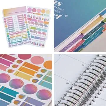 7" X 9" 12-Month Spiral Bound Life Planner (Jan 2023 - Dec 2023) - Layers Colorful Classic Cover + Colorblends Interior Pages. Vertical Weekly and Monthly Agenda by Erin Condren