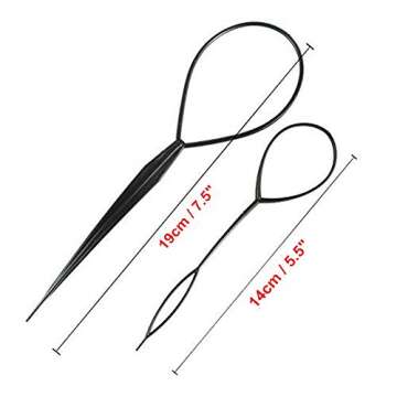 Plastic Magic Hair Braid Ponytail Maker Clip Tool Simple DIY Hair Loop Accessories Kit for Hair Styl...