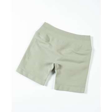 AUROLA Influence Collection Workout Shorts for Women,No Roll Up Squat Proof New Scrunch Seamless Compression Gym Short, Tidal Foam, XS