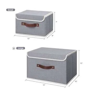 ANMINY Large Storage Bins with Lid - Stylish Organization