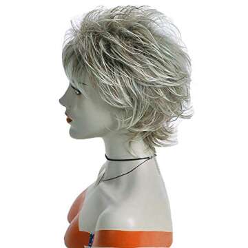 Short Blonde Wigs for White Women Red Brown Mixed Blonde Bob Hair Wigs with Bangs Natural Synthetic Full Wigs for Women Lady Costume Party Wig YM007