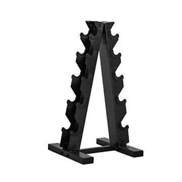 CAP Barbell 150-Pound Dumbbell Set with Vertical Rack, Black