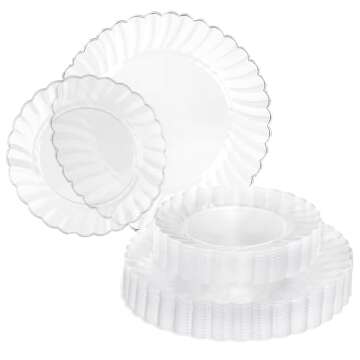 Perfect Settings Clear Plastic Plates for Elegant Gatherings