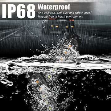 XTAUTO 4pcs Super Bright Strobe Light Bar for Safety