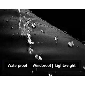 ELESOL Women Rain Coat Waterproof with Hood long Raincoat Rain Jacket lightweight rain slicker with hood Black