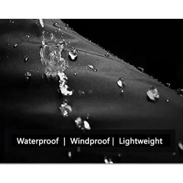 ELESOL Women Rain Coat Waterproof with Hood long Raincoat Rain Jacket lightweight rain slicker with hood Black