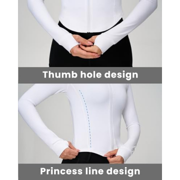 Lightweight Zip Up Workout Jacket for Active Women