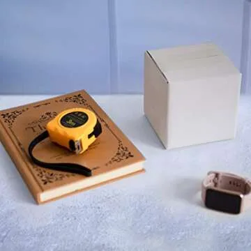 SUNLPH White Shipping Boxes 4x4x4 Inches Small Corrugated Cardboard Boxes, 25 Pack