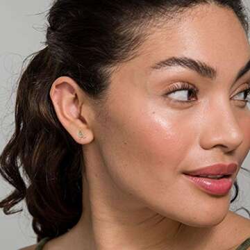 PAVOI 14K Yellow Gold Plated Sterling Silver Alphabet Letter Earrings | Initial Earrings | Letter H