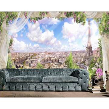 Murwall City Wallpaper Eiffel Tower Wall Mural Paris Cityscape Wall Mural Modern Home Decor Cafe Design Livingroom Bedroom