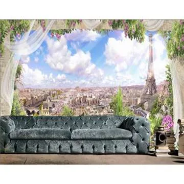 Murwall City Wallpaper Eiffel Tower Wall Mural Paris Cityscape Wall Mural Modern Home Decor Cafe Design Livingroom Bedroom