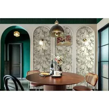 Heroad Brand 17.3"x393" Leopard Peel and Stick Wallpaper Beige and Green Wallpaper Boho Jungle Animal Self Adhesive Wallpaper Contact Paper for Cabinets Waterproof Drawer Liner Decoration Wall Paper