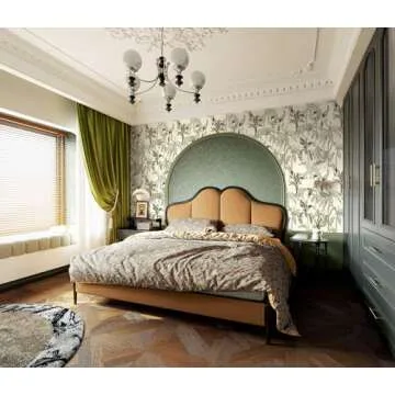 Heroad Brand 17.3"x393" Leopard Peel and Stick Wallpaper Beige and Green Wallpaper Boho Jungle Animal Self Adhesive Wallpaper Contact Paper for Cabinets Waterproof Drawer Liner Decoration Wall Paper